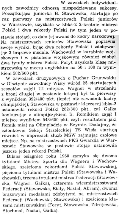 Źródło: "60 lat pod szczęśliwą gwiazdą", Wydawnictwo Jubileuszowe TS Wisła (1966)