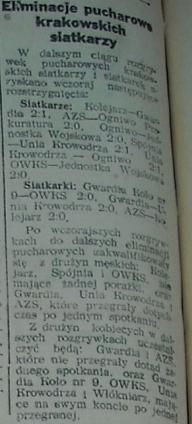 1951.11 Eliminacje pucharowe w Krakowie