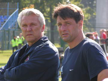 Henryk Kasperczak i jego asystent Jerzy Kowalik