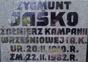 Grób Zygmunta Jaśko na Cmentarzu Rakowickim