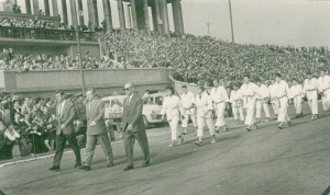 30.09.1962. Pokazy judo z okazji obchodów Święta Milicji.