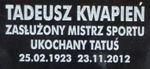 Grób Tadeusza Kwapienia w Zakopanem.