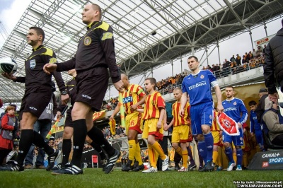 Kapitan Wisły, Radosław Sobolewski zakończył mecz przedwcześnie z powodu dwóch żółtych kartek