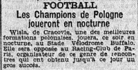 Wzmianka o meczu w dzienniku Le Petit Journal