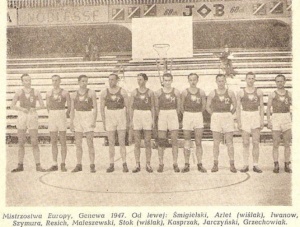 W reprezentacji Polski na mistrzostwach Europy 1947