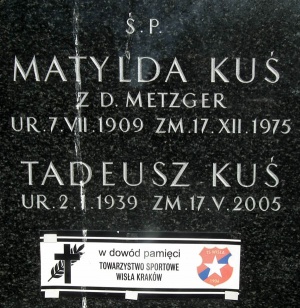 Grób Tadeusza Kusia na Cmentarzu Rakowickim