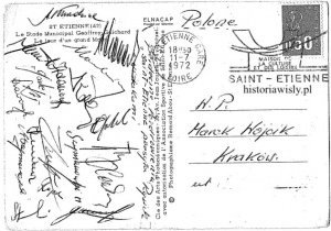Pocztówka wysłana do rodziny przez Ryszarda Wójcika