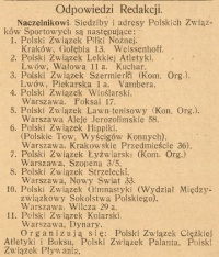 1920 rok, Jan Weyssenhoff jako adresat korespondencji kierowanej do PZPN