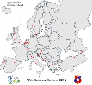 Miasta na szlaku Wisły Kraków w pucharze UEFA.
