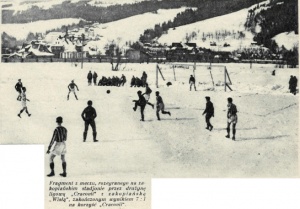 Mecz piłki nożnej Wisła Zakopane - Cracovia, 1932 rok