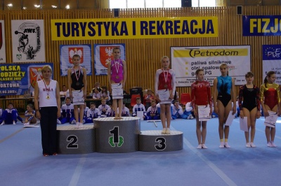 Finał równoważni: Aleksandra Borkowska (złoty medal), Klara Kopeć (srebrny medal), Dominika Woźniak (piąte miejsce), Aleksandra Król (szóste miejsce)