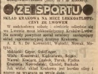 Skład reprezentacji Krakowa