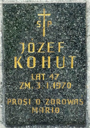 Grób Józefa Kohuta na Cmentarzu Rakowickim