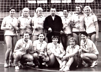 Mistrzowska drużyna siatkarek, 1970.Zdjęcie ze zbiorów prywatnych Ewy Musiał