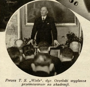Przemówienie prezesa na gali jubileuszowej Wisły w 1936 roku