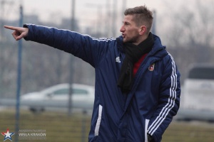 Rafał Wisłocki podczas meczu Wisły U-15 z GKS Tychy 28 lutego 2016.