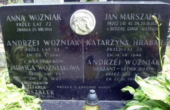 Grób Andrzeja Woźniaka na Cmentarzu Rakowickim