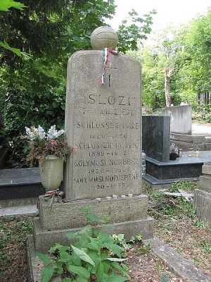 Grób Imre Schlossera na cmentarzu Farkasréti w Budapeszcie