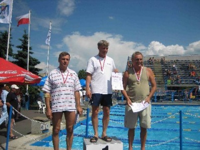 Letnie Mistrzostwa Polski w Pływaniu Masters Poznań 2007 - Paweł Lesiakowski zdobył srebro na 100 metrów stylem klasycznym