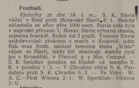 Informacja, że w czerwcu 1910 Verband zakazał Wiśle gry ze Slavią
