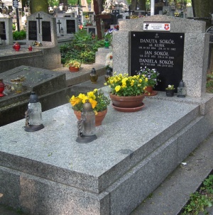 Grób Danuty Kubik-Sokół na Cmentarzu Rakowickim