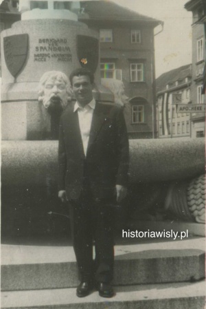Władysław Kawula w Klagenfurcie. Fotografia prawdopodobnie wykonana przy okazji tego meczu