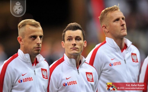 od lewej: Kamil Grosicki, Krzysztof Mączyński, Kamil Glik