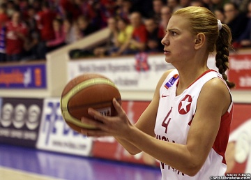 Maja Vucurović podczas meczu z INEA AZS Poznań 2011.01.29.
