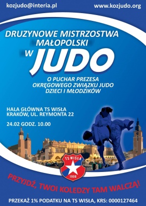 Plakat zapraszający na zawody.Źródło: wislajudo.pl