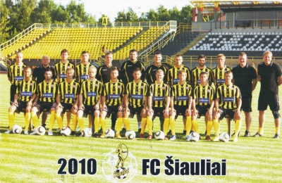 Drużyna FK Szawle w 2010 roku.
