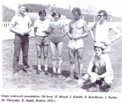 Lekkoatleci Wisły 1976.Źródło: "75-lecie wiślackiej lekkiej atletyki", Stefan Widerski (1997)