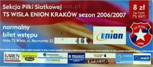 Bilet meczowy sezonu 2006/2007