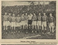 16.10.1938r. Wisła Kraków.Stoją od lewej: Liszka, Szumilas, Woźniak, Gracz, W.Filek II, M.Filek I, Koczwara, Łyko, J.Kotlarczyk II, Gierczyński, Habowski.