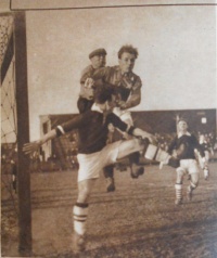 1939 rok, mecz z Polonią, Szumilas w wyskoku