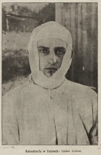 Gustaw we wrześniu 1909 r. w szpitalu po wypadku w Tatrach