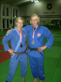 Siostry Izabela i Barbara Mirus podczas Mistrzostw Polski 2010 r.