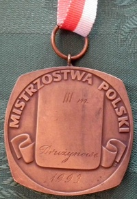 Brązowy medal Drużynowych Mistrzostw Polski 1993.Ze zbiorów Huberta Jaworowskiego.