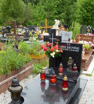 Grób Janusza Krupińskiego na Cmentarzu Batowickim.