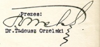 Podpis Orzelskiego