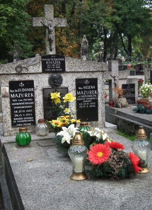 Grób Ludomira Mazurka na Cmentarzu Rakowickim