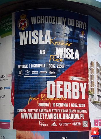 Plakat meczowy.Puchar Polski / Derby.