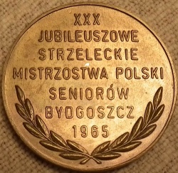 XXX Jubileuszowe Strzeleckie Mistrzostwa Polski Seniorów, Bydgoszcz 1965.Własność Bogumiły Stawowskiej-Cichowicz