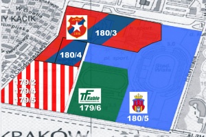 Na działkach 179/6 oraz 179/2, 179/4, 179/5 miała powstać "Arena Kraków"