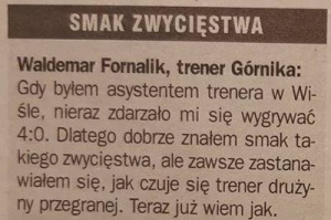Waldemar Fornalik po meczu Wisła - Górnik Zabrze w 2003 roku.