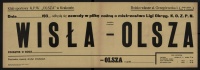 Wzór plakatów meczowych stosowanych przez Olszę na spotkania z Wisłą w latach 30-tych