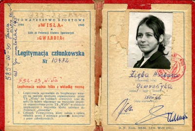Legitymacja członkowska TS Wisla, 1966.