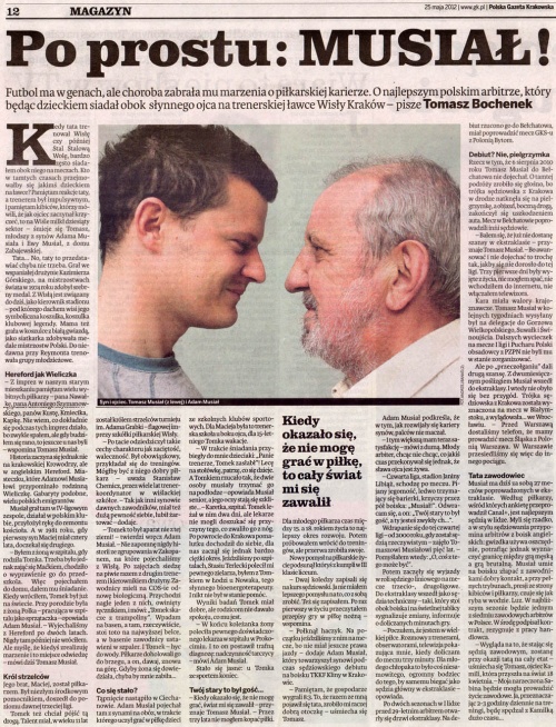 "Po prostu: MUSIAŁ!", Gazeta Krakowska, 25.05.2012