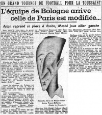 Zapowiedzi meczów w prasie francuskiej, 1937