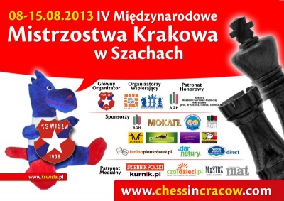 8-15.08.2013, IV Międzynarodowe Mistrzostwa Krakowa w Szachach.