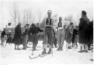 1935.02. 23-26. Mistrzostwa Polski. Marian Woyna-Orlewicz z nr. 3